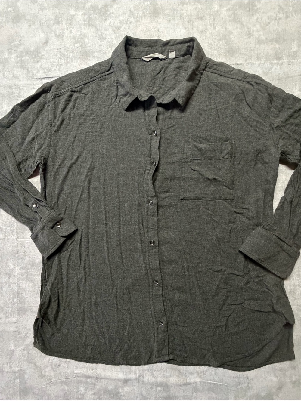 Athleta Shirt Womens L Viscose Wool Blend Long Sleeve Button Up Casual (122)